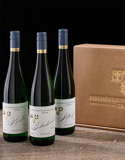 RIESLING trocken 3er Geschenkkarton natur 